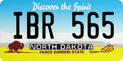 ND license plate IBR565