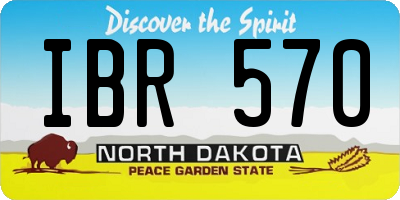 ND license plate IBR570