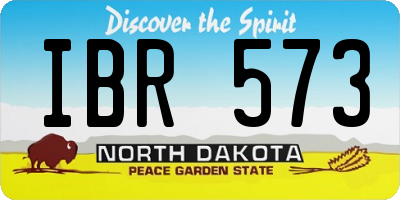 ND license plate IBR573