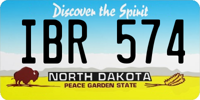 ND license plate IBR574