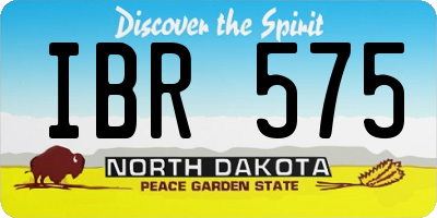ND license plate IBR575