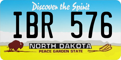 ND license plate IBR576