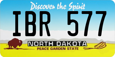 ND license plate IBR577