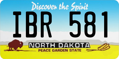 ND license plate IBR581