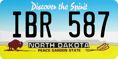 ND license plate IBR587