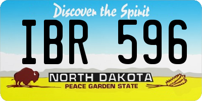 ND license plate IBR596