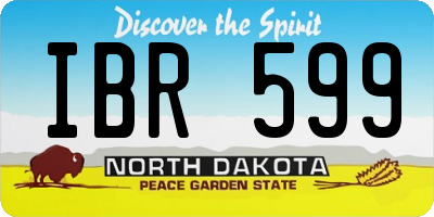 ND license plate IBR599