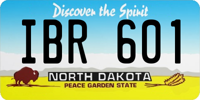 ND license plate IBR601