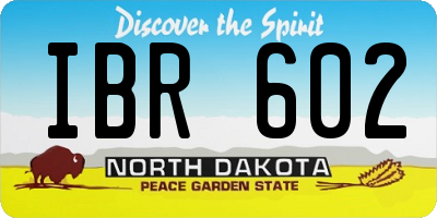 ND license plate IBR602