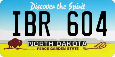 ND license plate IBR604