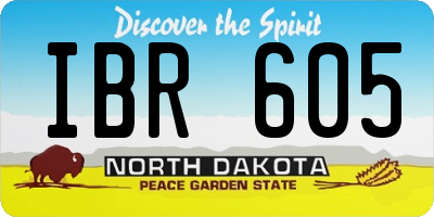 ND license plate IBR605