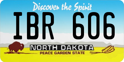 ND license plate IBR606