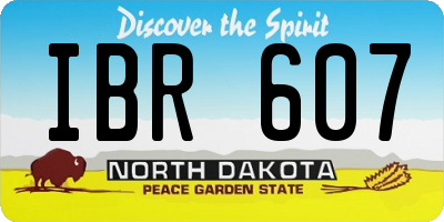 ND license plate IBR607