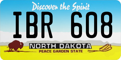 ND license plate IBR608