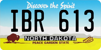 ND license plate IBR613