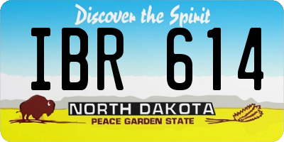 ND license plate IBR614