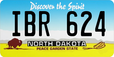 ND license plate IBR624