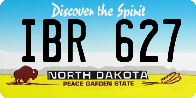 ND license plate IBR627