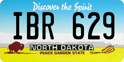ND license plate IBR629
