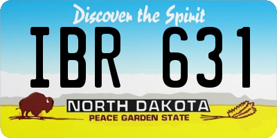 ND license plate IBR631