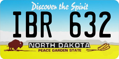 ND license plate IBR632
