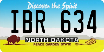 ND license plate IBR634