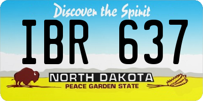 ND license plate IBR637