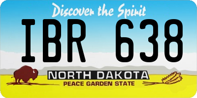 ND license plate IBR638