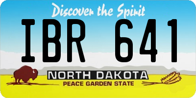 ND license plate IBR641