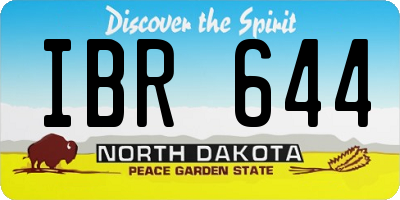 ND license plate IBR644