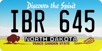 ND license plate IBR645