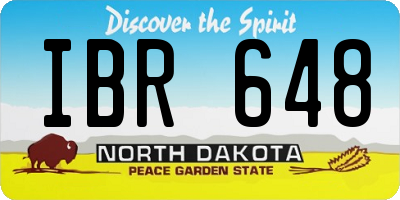 ND license plate IBR648
