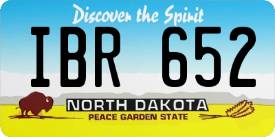 ND license plate IBR652