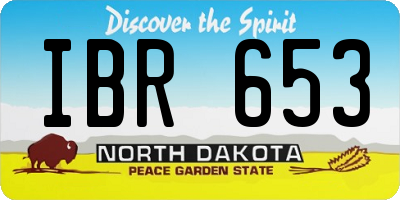 ND license plate IBR653