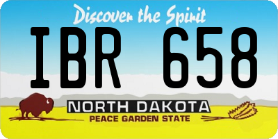 ND license plate IBR658