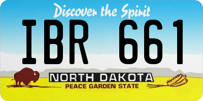 ND license plate IBR661