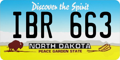 ND license plate IBR663