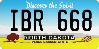 ND license plate IBR668