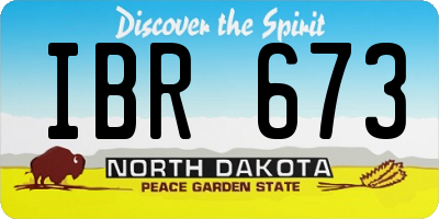 ND license plate IBR673