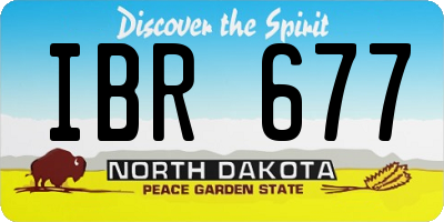 ND license plate IBR677