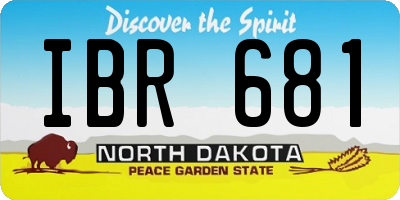 ND license plate IBR681