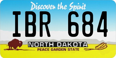 ND license plate IBR684