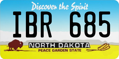 ND license plate IBR685