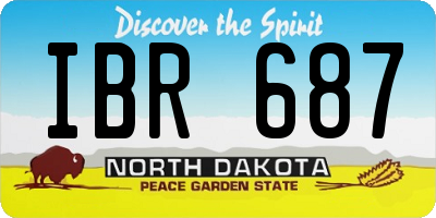 ND license plate IBR687