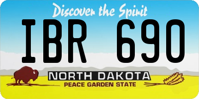 ND license plate IBR690