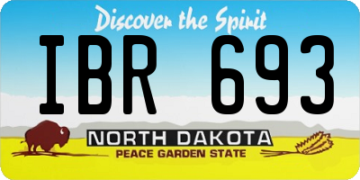 ND license plate IBR693