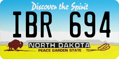 ND license plate IBR694