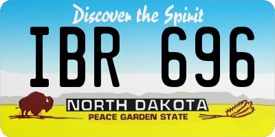 ND license plate IBR696