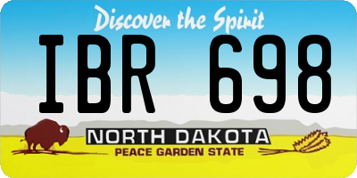 ND license plate IBR698