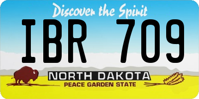 ND license plate IBR709